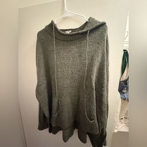 Urban Outfitters knit olive, hooded sweater